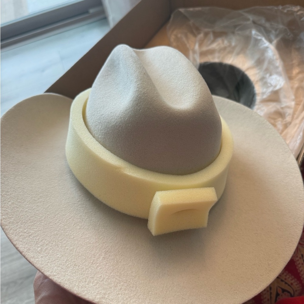 MHT Westerns Rodeo King Felt Cowboy Hat Silverbelly Ivory 3X Beaver sz 7- 7 1/4 - Picture 6 of 10